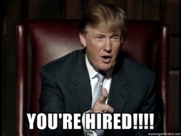 trump - you're hired